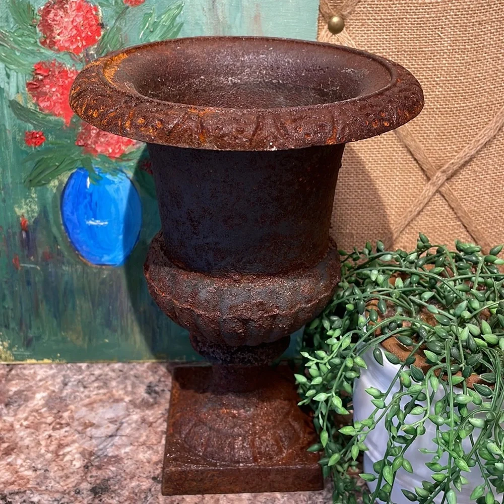 Vintage cast iron planter